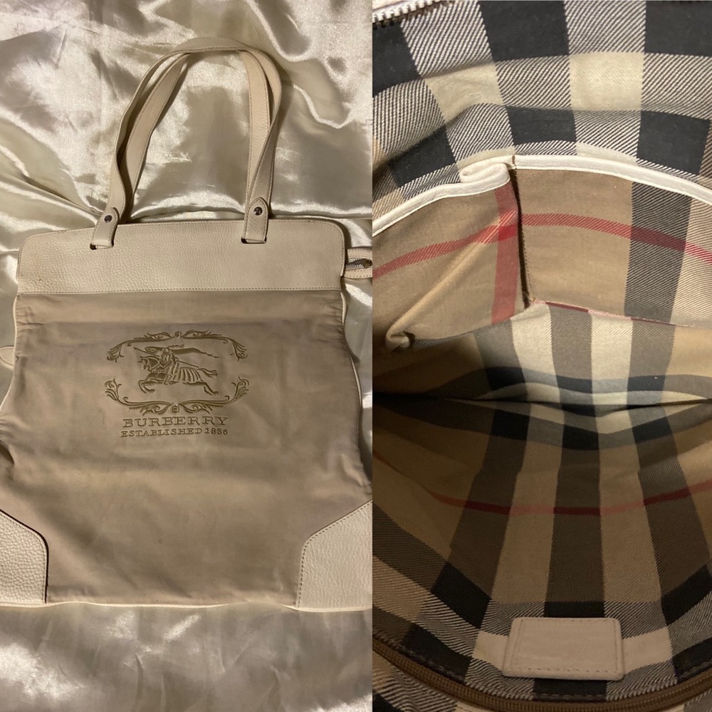 Burberry Packable Canvas & Leather Tote